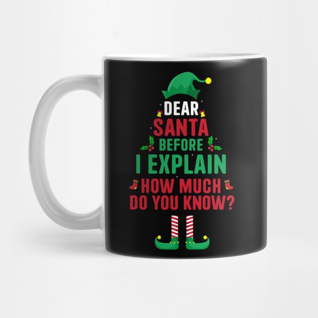 Dear Santa I Can Explain Funny Christmas Pajama Adults Kids by _So who go sayit_